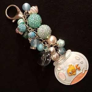 Adorable Goldfish & Bowl w/Fun Dangles!